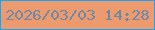 文字の大きさ：5、枠の色：18a3f5、背景の色：ed9b6e、文字の色：6c8aa8 無料ブログパーツのブログ時計