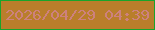 文字の大きさ：1、枠の色：18a42b、背景の色：b97e2b、文字の色：cd817d 無料ブログパーツのブログ時計