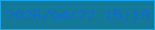 文字の大きさ：3、枠の色：18a4ee、背景の色：127996、文字の色：1469cf 無料ブログパーツのブログ時計