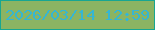 文字の大きさ：1、枠の色：18a692、背景の色：8bb463、文字の色：35b6d3 無料ブログパーツのブログ時計