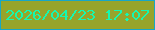 文字の大きさ：2、枠の色：18a7c7、背景の色：97a42b、文字の色：15f8b0 無料ブログパーツのブログ時計