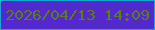 文字の大きさ：3、枠の色：18a7ce、背景の色：5528cd、文字の色：55801d 無料ブログパーツのブログ時計