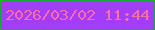 文字の大きさ：5、枠の色：18a838、背景の色：a43cfb、文字の色：fa6ea5 無料ブログパーツのブログ時計