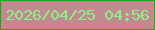 文字の大きさ：1、枠の色：18a919、背景の色：c28990、文字の色：88f587 無料ブログパーツのブログ時計