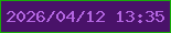 文字の大きさ：5、枠の色：18aa09、背景の色：491269、文字の色：b466e1 無料ブログパーツのブログ時計
