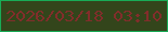 文字の大きさ：4、枠の色：18ab56、背景の色：33451b、文字の色：822d2b 無料ブログパーツのブログ時計