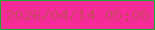 文字の大きさ：1、枠の色：18ac2e、背景の色：f62b9a、文字の色：ca4361 無料ブログパーツのブログ時計