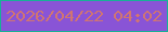 文字の大きさ：2、枠の色：18b097、背景の色：8954d6、文字の色：d07571 無料ブログパーツのブログ時計