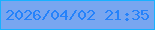 文字の大きさ：3、枠の色：18b1ff、背景の色：78a6f0、文字の色：2582fa 無料ブログパーツのブログ時計