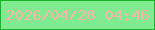 文字の大きさ：5、枠の色：18b32d、背景の色：80eb91、文字の色：ffb2a8 無料ブログパーツのブログ時計