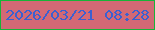 文字の大きさ：5、枠の色：18b438、背景の色：d36975、文字の色：3b60d0 無料ブログパーツのブログ時計