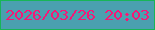 文字の大きさ：3、枠の色：18b557、背景の色：4aa0af、文字の色：f51776 無料ブログパーツのブログ時計
