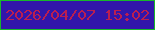 文字の大きさ：4、枠の色：18b72a、背景の色：3216aa、文字の色：ba1e50 無料ブログパーツのブログ時計