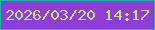 文字の大きさ：5、枠の色：18b9a3、背景の色：903dd6、文字の色：c4e380 無料ブログパーツのブログ時計