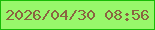 文字の大きさ：2、枠の色：18bb06、背景の色：98f76b、文字の色：8a6441 無料ブログパーツのブログ時計
