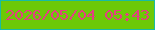 文字の大きさ：4、枠の色：18bca2、背景の色：6cc907、文字の色：e34081 無料ブログパーツのブログ時計