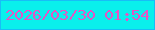 文字の大きさ：4、枠の色：18bdf7、背景の色：0aefec、文字の色：e355c4 無料ブログパーツのブログ時計