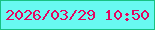 文字の大きさ：3、枠の色：18c182、背景の色：68f9f1、文字の色：e50460 無料ブログパーツのブログ時計