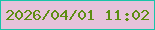 文字の大きさ：4、枠の色：18c4a9、背景の色：e6c2da、文字の色：5d8d12 無料ブログパーツのブログ時計
