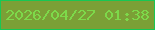 文字の大きさ：1、枠の色：18c754、背景の色：7ba036、文字の色：7dd94a 無料ブログパーツのブログ時計