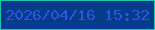 文字の大きさ：5、枠の色：18c9ad、背景の色：023c8a、文字の色：2f54de 無料ブログパーツのブログ時計