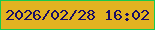 文字の大きさ：3、枠の色：18ca4f、背景の色：e3b321、文字の色：190d65 無料ブログパーツのブログ時計
