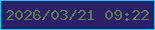 文字の大きさ：5、枠の色：18caf2、背景の色：2a1f68、文字の色：5d7b47 無料ブログパーツのブログ時計