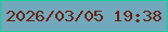 文字の大きさ：5、枠の色：18cc9a、背景の色：72a8bb、文字の色：672310 無料ブログパーツのブログ時計