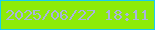 文字の大きさ：5、枠の色：18ceef、背景の色：8dec09、文字の色：a9b3de 無料ブログパーツのブログ時計