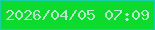 文字の大きさ：3、枠の色：18cfab、背景の色：0cda2d、文字の色：b4e8cb 無料ブログパーツのブログ時計