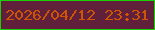 文字の大きさ：4、枠の色：18d002、背景の色：601f3a、文字の色：cd5503 無料ブログパーツのブログ時計