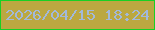 文字の大きさ：4、枠の色：18d024、背景の色：bba841、文字の色：a2b9db 無料ブログパーツのブログ時計