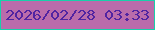 文字の大きさ：4、枠の色：18d0aa、背景の色：ba6cab、文字の色：5124a1 無料ブログパーツのブログ時計