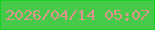 文字の大きさ：3、枠の色：18d21f、背景の色：47c94a、文字の色：e1938e 無料ブログパーツのブログ時計
