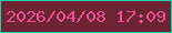 文字の大きさ：4、枠の色：18d2a6、背景の色：6d2334、文字の色：e85295 無料ブログパーツのブログ時計
