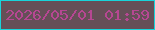 文字の大きさ：2、枠の色：18d4da、背景の色：654f57、文字の色：b64792 無料ブログパーツのブログ時計
