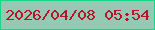 文字の大きさ：4、枠の色：18d685、背景の色：96c9b4、文字の色：b81328 無料ブログパーツのブログ時計