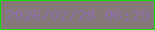 文字の大きさ：2、枠の色：18d910、背景の色：867778、文字の色：8d6fac 無料ブログパーツのブログ時計