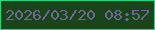 文字の大きさ：5、枠の色：18da81、背景の色：1b441b、文字の色：6c6a96 無料ブログパーツのブログ時計