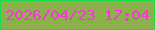 文字の大きさ：1、枠の色：18dc49、背景の色：8cb14a、文字の色：f536dc 無料ブログパーツのブログ時計