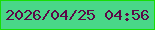 文字の大きさ：3、枠の色：18de05、背景の色：49d788、文字の色：5c0848 無料ブログパーツのブログ時計