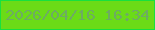 文字の大きさ：3、枠の色：18e03f、背景の色：6bdb17、文字の色：6dac62 無料ブログパーツのブログ時計