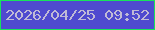 文字の大きさ：2、枠の色：18e25b、背景の色：4f4acf、文字の色：c0bad6 無料ブログパーツのブログ時計