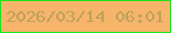 文字の大きさ：1、枠の色：18e51b、背景の色：f7b46b、文字の色：bca25a 無料ブログパーツのブログ時計