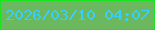 文字の大きさ：3、枠の色：18e51f、背景の色：6cb85e、文字の色：37d0fd 無料ブログパーツのブログ時計