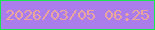文字の大きさ：3、枠の色：18e54f、背景の色：aa7dea、文字の色：eaa69d 無料ブログパーツのブログ時計