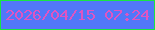 文字の大きさ：1、枠の色：18e643、背景の色：5277f9、文字の色：df55c1 無料ブログパーツのブログ時計
