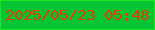 文字の大きさ：3、枠の色：18e721、背景の色：07c434、文字の色：e83b04 無料ブログパーツのブログ時計