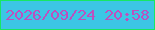 文字の大きさ：3、枠の色：18e764、背景の色：3cc6e5、文字の色：bd50be 無料ブログパーツのブログ時計