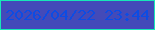 文字の大きさ：2、枠の色：18e7b8、背景の色：434ab9、文字の色：0d4ce3 無料ブログパーツのブログ時計